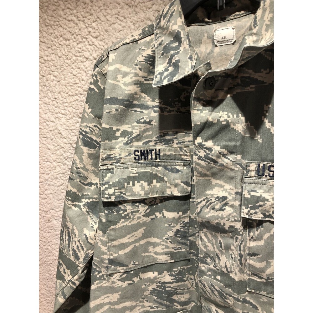 VTG Utility Coat Mens Size 42 L Air force Propper Camouflage Jacket Button US - Picture 3 of 7